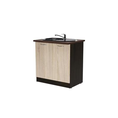 Шкаф напольный под мойку «Сабрина», 2 дверцы, 800×600×850 мм, цвет венге/дуб сонома/дуглас темный