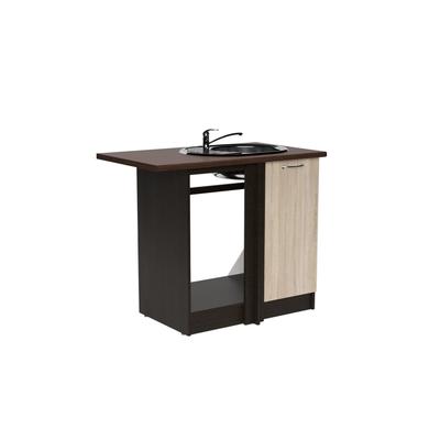 Шкаф напольный под мойку «Сабрина», 1 дверца, 1000×600×850 мм, цвет венге/дуб сонома/дуглас тёмный