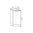 Шкаф напольный «Сабрина», завершающий, закрытый, левый, 300×600×850 мм, цвет венге/дуб сонома/дуглас тёмный 6707720