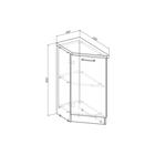 Шкаф напольный «Сабрина», завершающий, закрытый, левый, 300×600×850 мм, цвет венге/дуб сонома/дуглас тёмный 6707720