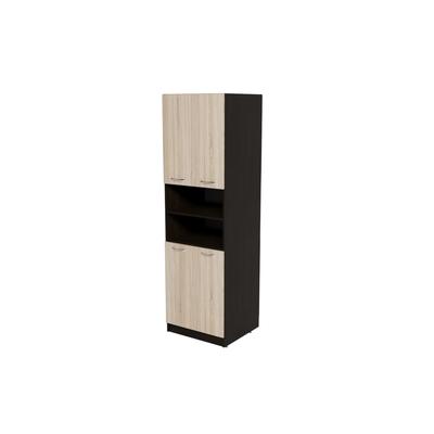 Шкаф – пенал «Сабрина», 4 дверцы, 600×570×2140 мм, цвет венге/дуб сонома