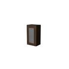 Шкаф навесной Кира 400х300х720 с витриной  венге/Квадро шимо темный - фото 297575668