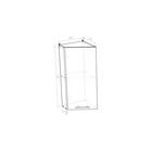 Шкаф навесной Лира 300х300х720 завершающий закрытый  белый/Квадро шимо светлый 6707848