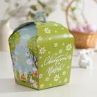 Коробка подарочная пасхальная «Светлой Пасхи!», кролики, ромашки, 15×15×18 см - Фото 2