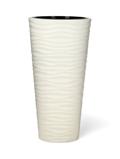 Кашпо для цветов со вставкой «Оазис», 63 л (13 л), пластик, белое