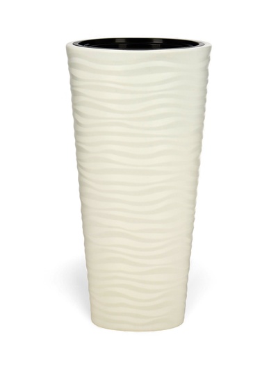 Кашпо для цветов со вставкой «Оазис», 25 л (5 л), пластик, белое