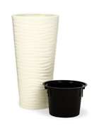 Кашпо для цветов со вставкой «Оазис», 25 л (5 л), пластик, белое - Фото 3