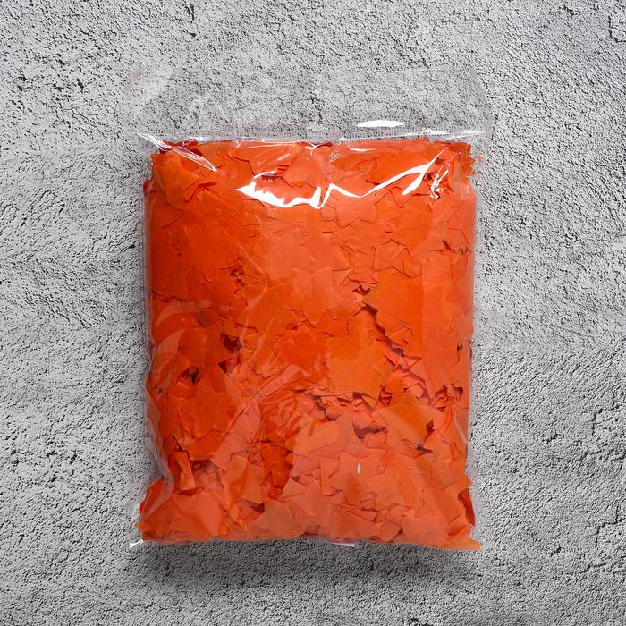 Наполнитель для шара «Конфетти звёзды», 2 см, бумага, цвет оранжевый, 100 г - фото 1883651994