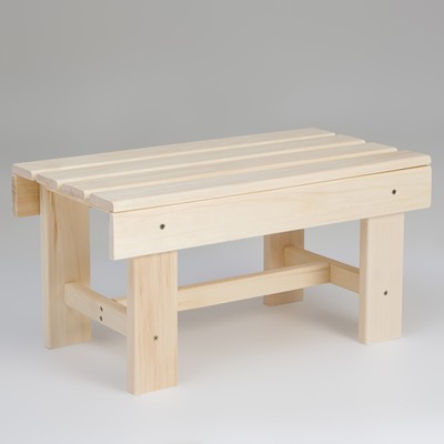 Лавочка низкая , наличник,  липа "Добропаровъ", 60×33×30 см