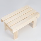 Лавочка низкая , наличник, липа "Добропаровъ", 60×33×30 см - Фото 3