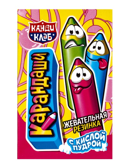 Жевательная резинка «Карандаши», с кислой пудрой, 15 г