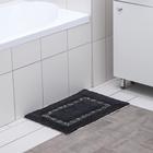 Коврик для ванной «Кактус», 40×60 см, 900 г/м2, 100% хлопок, цвет чёрный - Фото 1