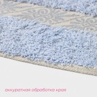 Набор ковриков для ванной и туалета Доляна «Вензель», 2 шт, 40×40, 40×60 см, цвет голубой - Фото 3