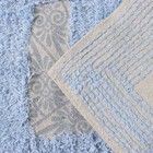 Коврики для ванной и туалета Доляна «Вензель», 2 шт., 40×40, 40×60 см, голубые - Фото 4