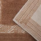 Набор ковриков для ванной и туалета Доляна «Вензель», 2 шт: 40×40, 40×60 см, цвет коричневый - Фото 3