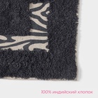 Коврики для ванной и туалета Доляна «Зебра», 2 шт., 40×40, 40×60 см, чёрные - Фото 2