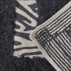 Коврики для ванной и туалета Доляна «Зебра», 2 шт., 40×40, 40×60 см, чёрные - Фото 4