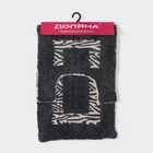 Коврики для ванной и туалета Доляна «Зебра», 2 шт., 40×40, 40×60 см, чёрные - Фото 5