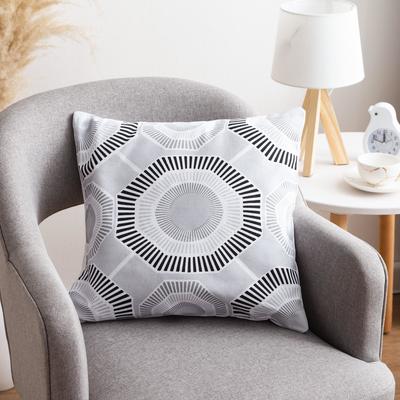 Наволочка декоративная 40×40 см, Circle black, 100% хлопок