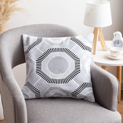 Наволочка декоративная «Этель» Circle black, 40×40 см, 100% хлопок