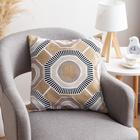 Наволочка декоративная 40×40 см, Circle beige, 100% хлопок - Фото 1