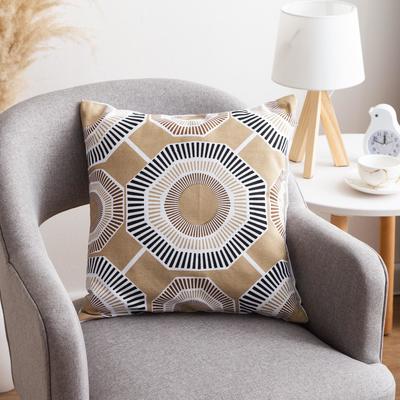 Наволочка декоративная 40×40 см, Circle beige, 100% хлопок