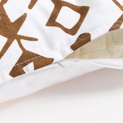 Наволочка декоративная 40×40 см, Ethnos beige, 100% хлопок