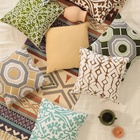 Наволочка декоративная 40×40 см, Monograms mint, 100% хлопок - Фото 2