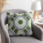 Наволочка декоративная 40×40 см, Circle green, 100% хлопок - Фото 1