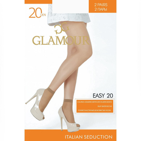 Носки женские (2 пары) GLAMOUR Easy 20 ден цвет бежевый (daino)
