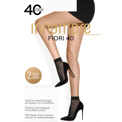 Носки женские INNAMORE Fiori 40 ден (2 пары) цвет бежевый (daino)