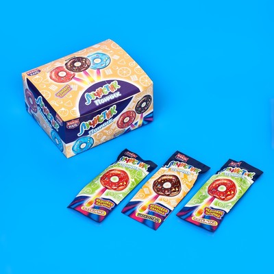 Карамель на неоновой палочке «Лучистик», пончик, ассорти 10 г