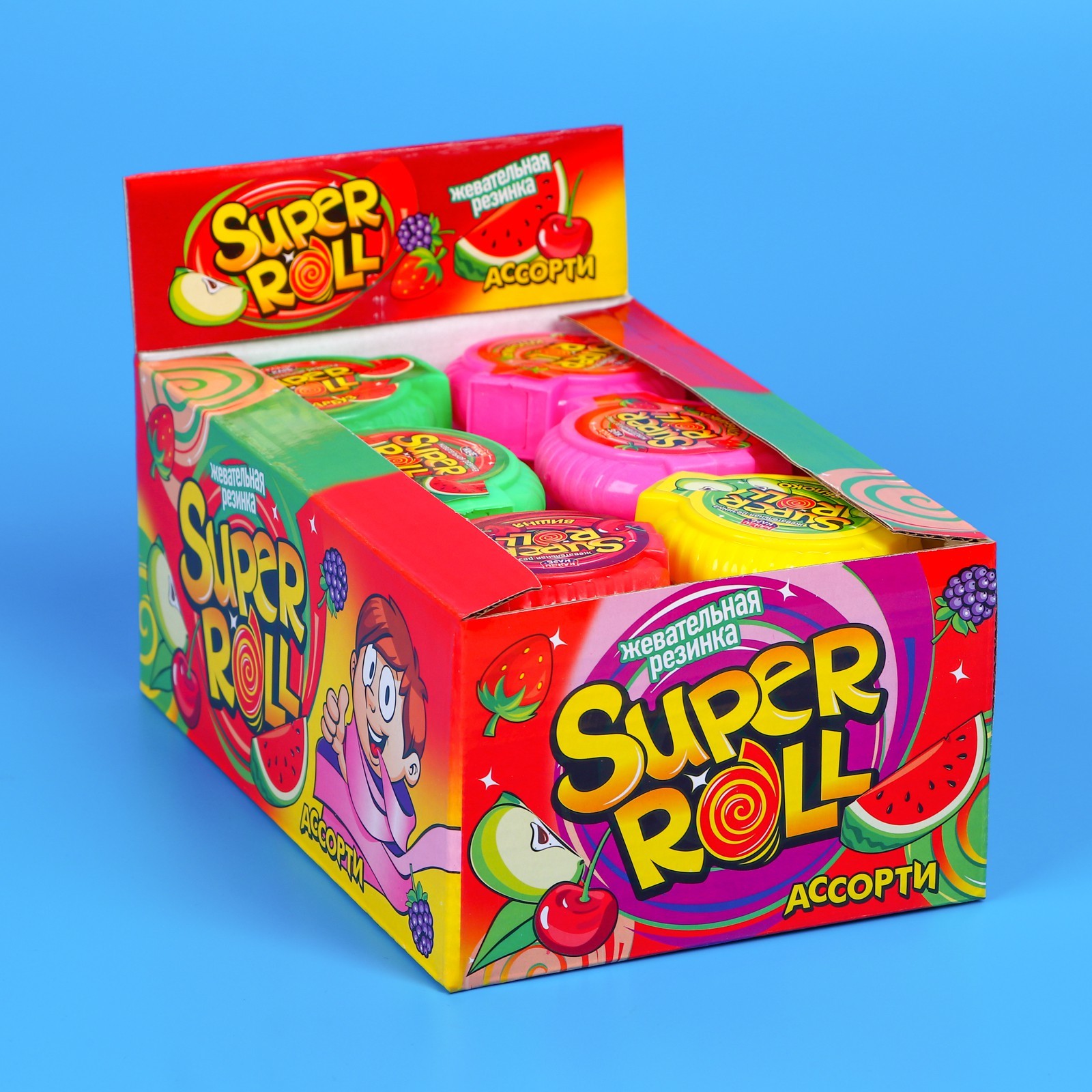 Жевательная резинка SUPER ROLL, ассорти, 12 г (6708530) - Купить по ...