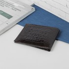 Портмоне, 1 отделение, кайман коричневый - Фото 2