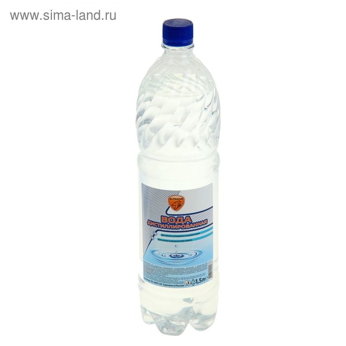 Вода дистиллированная Элтранс, 1,5 л, бутыль EL-0901.03 - Фото 1