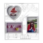 Фоторамка - коллаж на 3 фото 10×15, 13×12 см «Скрипка и ноты», пластик, мультирамка, белый, 34×32 см - Фото 4