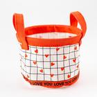 Текстильная корзинка Этель "Love is" 12 х14 см - фото 804453590