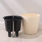 Кашпо с автополивом «Комфорт», 12 л (вставка 6 л), цвет кремовый - фото 25519877