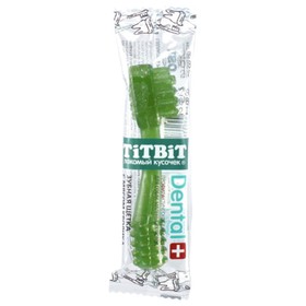 Зубная щетка TitBit ДЕНТАЛ+ для собак маленьких пород, мясо кролика Ош