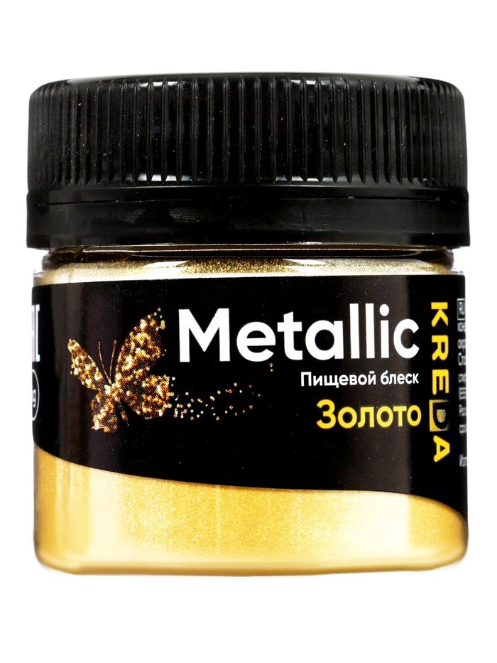 Пыльца кондитерская Kreda Bio Metallic, золото, 6 г