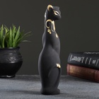 Фигура керамика «Кошка Багира», чёрная, правая, роспись, 5×4×20 см  (артикул 772079)  большой выбор товаров оптом и в розницу по низким ценам с доставкой