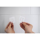 Крючок держатель самоклеящийся Доляна, 2 детали, 5.7×5.7×1 см, прозрачный - Фото 8