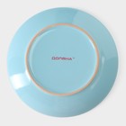 Тарелка керамическая десертная Доляна «Пастель», d=19 см, цвет голубой - Фото 4