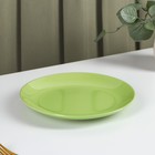 Тарелка керамическая десертная Доляна «Пастель», d=19 см, цвет зелёный - Фото 2