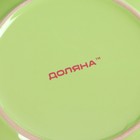 Тарелка керамическая десертная Доляна «Пастель», d=19 см, цвет зелёный - Фото 4