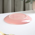 Тарелка керамическая десертная Доляна «Пастель», d=19 см, цвет розовый - Фото 3