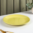 Тарелка керамическая обеденная Доляна «Пастель», d=27 см, цвет жёлтый - Фото 2