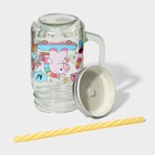 Кружка Доляна «Единорог», 450 мл, 10×7.5×13 см, стекло, с крышкой и трубочкой - Фото 6