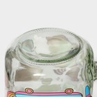 Банка стеклянная с крышкой и трубочкой Доляна «Единорог», 450 мл, 10×7,5×13 см, - фото 4321348