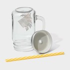 Кружка с крышкой и трубочкой «Счастье», 450 мл, 10×7.5×13 см - Фото 6